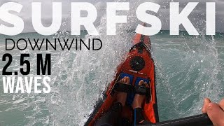 EXTREME SURFSKI DOWNWIND IN 25M WAVES [upl. by Asilenna203]