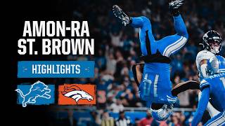 AmonRa St Brown shines with another 100yard game  Lions vs Broncos [upl. by Kooima]