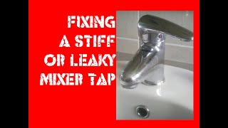 Fixing a stiff or leaking mixer tap cartridge removal and disassembly [upl. by Haelhsa]