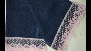 DIY lace jeans [upl. by Shaughnessy]