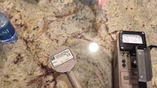 Radioactive Granite Countertop  Ludlum Model 14C [upl. by Ecidnak]