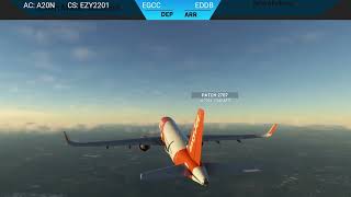 Not So Ordinary Flight EGCCEDDB Crazy Approach Manual [upl. by Akirret]