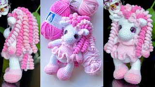 CHIC UNICORN amigurumi  Free Video Tutorial  Part 2  Unicorn crochet pattern ETSY [upl. by Noid]