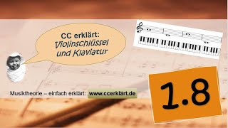 Musiktheorie einfach erklärt 108  Violinschlüssel und Klaviatur  Notenlesen wwwccerklärtde [upl. by Fryd]