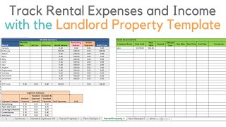 Landlord template demo Track rental property in excel [upl. by Lorsung738]