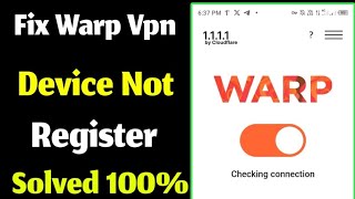 Fix Werp Safer 1111 VPN device Not register problem 2024  fix 1111 VPN not connecting solved [upl. by Swor]