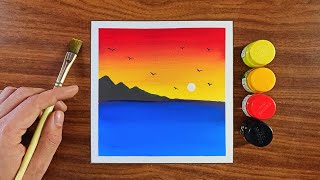 Easy Watercolour drawing  Poster colour painting  Drawing  Painting [upl. by Yerffej833]