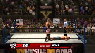 WWE 2K14 Custom Signatures amp Finishers  Owen Hart [upl. by Baelbeer]