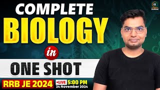 RRB JE 2024  Complete Biology in One Shot  Paper यही से आएगा  by Vivek sir biology [upl. by Acinorav]