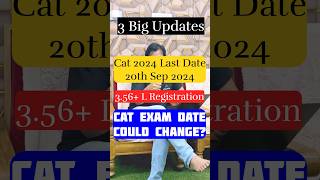 CAT 2024 Registration Extended to Sep 20th  356L Applicants  IIM Calcutta May Change Exam Date [upl. by Edora]