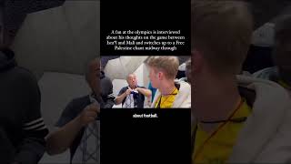 A Fan Interviewed About Football Turns To Free Palestine Chant gaza palestine shorts [upl. by Kamat]