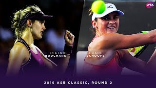 Eugenie Bouchard vs Bibiane Schoofs  2019 ASB Classic Second Round  WTA Highlights [upl. by Essilevi]