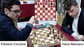 Fabiano Caruana Vs Hans Niemann  FIDE Grand Swiss • 2023 [upl. by Rephotsirhc]