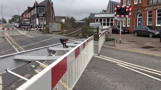 Coalville Level Crossing Leics Thursday 15032018 [upl. by Arlene]