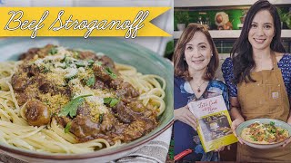 Beef and Mushroom Stroganoff Using My Grandmothers Recipe  Cooking with Nora and Isabelle [upl. by Shirah322]