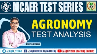 MCAER TEST PAPER ANALYSIS  TEST01 Fundamentals of Agronomy  By N Nagre Sir  Agri Vision [upl. by Aihseken]