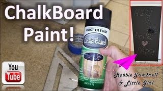 CHALKBOARD PAINT Make your walls into art Easy clean up [upl. by Nosnaj782]