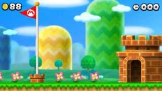 New Super Mario Bros 2  100 Walkthrough  Intro amp World 1 All Star Coins amp Secret Exits [upl. by Lorry]