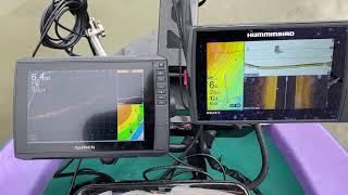 HUMMINEIRD HELIX9 G3N vs GARMIN ECHOMAP ULTRA 102SV [upl. by Olsewski]