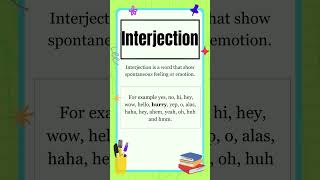 Interjection  English Grammar  Part of speech  The Study Corner  interjections shorts [upl. by Duthie]