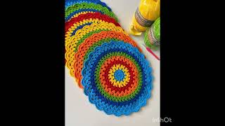 beautiful crochet placemats ideat [upl. by Nosyerg709]