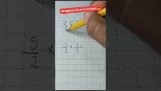 Multiplicación de fracciones elprofejeffer matematicas maths elprofejeffrr [upl. by Fiertz733]