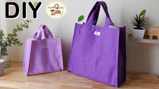 How to make a simple tote bag in 2 sizes [upl. by Nivk]