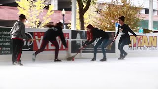 Broomball on ice at Modesto On Ice [upl. by Maure]