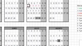 calendario de vacaciones en excel descargue gratuitamente calendario vacaciones en excel [upl. by Ronel]