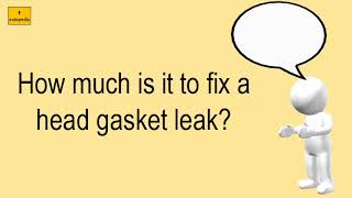 How Much Is It To Fix A Head Gasket Leak [upl. by Lleuqar559]