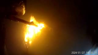 Structure Fire Helmet Cam Interior Attack [upl. by Enia]