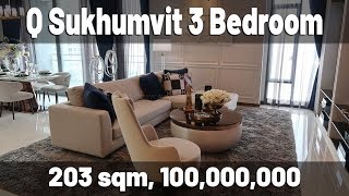 Q Sukhumvit Luxury 3 bedroom Apartment Bangkok [upl. by Sadella]