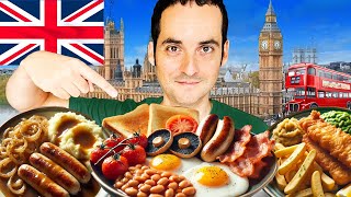 AMERICAN Tries the MOST Iconic British Foods London Food Guide [upl. by Saidnac493]