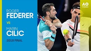 Roger Federer v Marin Cilic  Australian Open 2018 Final  AO Classics [upl. by Euqinimod]