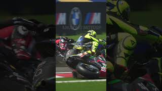 Rossi crashes into his opponent [upl. by Ojillib]