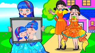 Your Family VS My Family  Goobye Mommy  Very Sad Story  Poor Princess Life Animation [upl. by Plante]