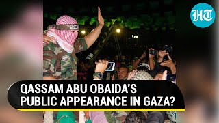 Hamas Abu Obaidas First Public Appearance In Gaza Since Oct 7 Attack Watch Viral Photo [upl. by Reece]