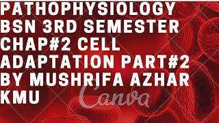 pathophysiology BSN 3rd semester chap2 Cell Adaptation part2 by Mushrifa Azhar kmu [upl. by Nollat]