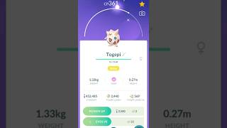 shiny togepi shiny togetic and shiny togekiss collection in Pokemon go shinypokemon [upl. by Tenay801]