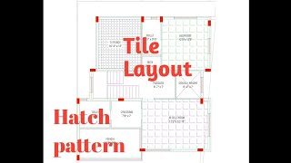 TILE LAYOUT How to create Tile Layout in Autocad By using Hatch CommandSmart work [upl. by Peedus]