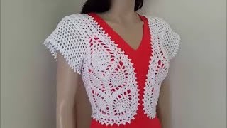 How to crochet a bolero with pineapple stitch  Part 1 [upl. by Smukler]