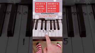 Jingle Bells Piano Easy Tutorial With Letters Shorts piano jinglebellspiano [upl. by Yrreb690]