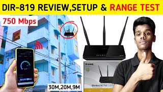 DLink DIR819 Router Review Range Test Full Setup amp Speed Test  Hindi [upl. by Gwendolen650]