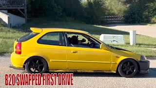 POV B20B SWAPPED CIVICs FIRST DRIVE REACTION The Final Episode [upl. by Mortensen948]