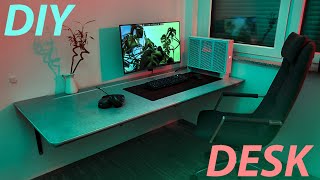 DIY wall mounted floating desk [upl. by Rosalynd]