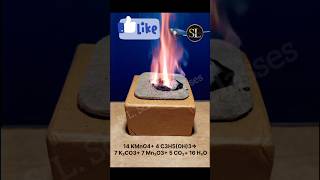 KMnO4  glycerin shortsfeed shortsvedio experiment science Scienceshortnotes [upl. by Alamak]