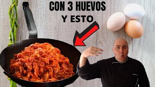 🔴Con 3 HUEVOS  CHORIZO  RECETA FÁCIL RÁPIDA Y DELICIOSA ¡Ni te imaginas lo bueno que está🤤 [upl. by Dnomaj]