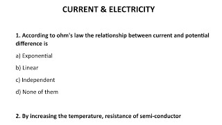 Current and Electricity mdcat mcqs nmdcatmcqs mdcat mdcatphysics currentandelectricity [upl. by Jacobina550]