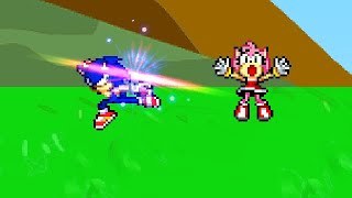 SSF2 Mod Battle Serious Sonic V1 Vs Amy Rose [upl. by Aratnahs112]