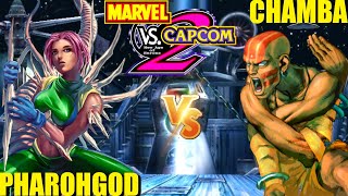 MvC2 Mvci Umvc3 CHAMBA vs PHAROHGOD pt 3 [upl. by Enaelem]